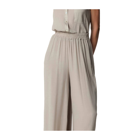 Kocca Pantaloni Pantalone Donna a palazzo con elastico Naturale P25 - KOCCAICARO - 90010 - XS - Francavilla Moda